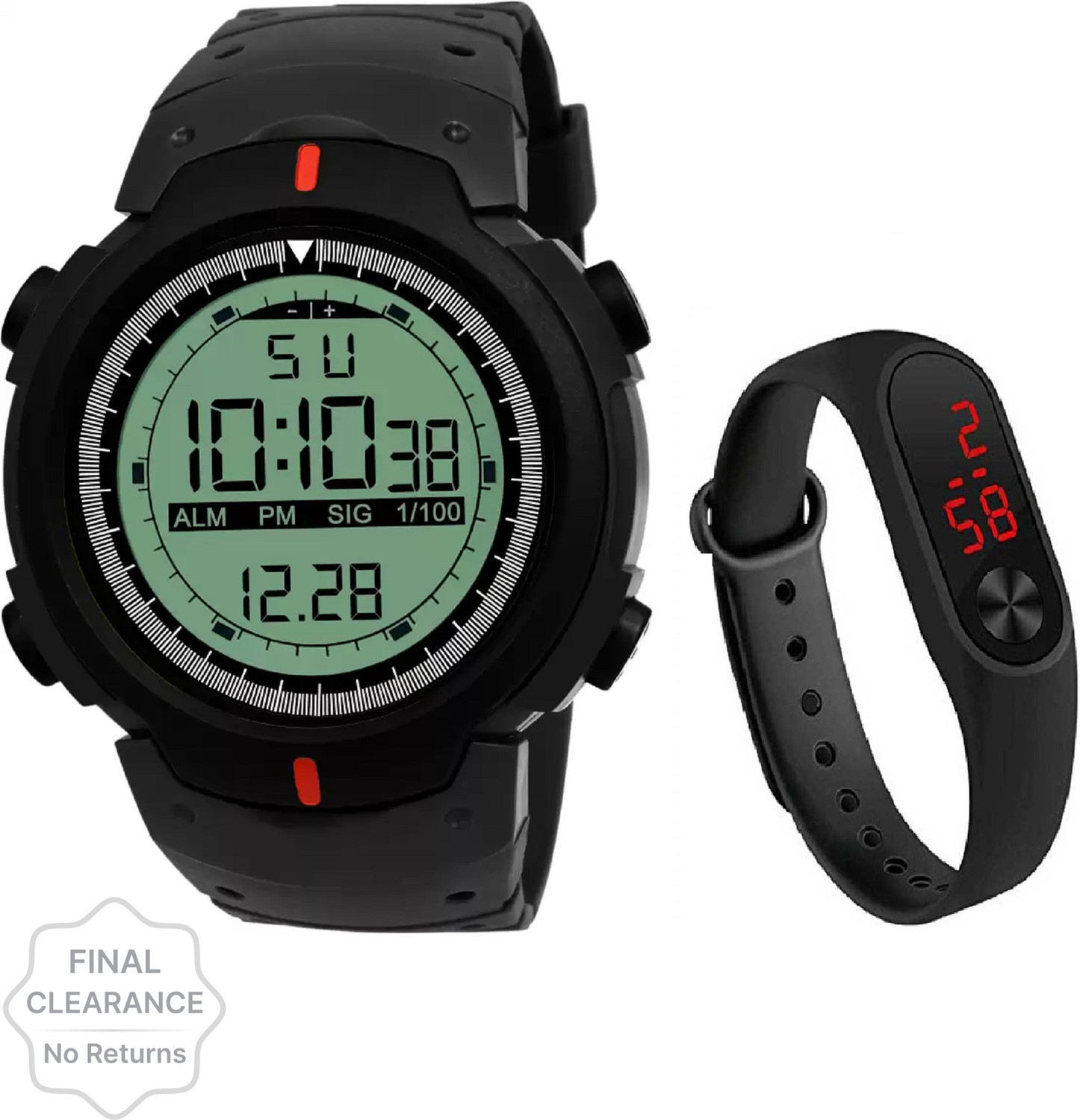 hala skm-1155 Black Dial Summer Collection Digital Watch – For Men