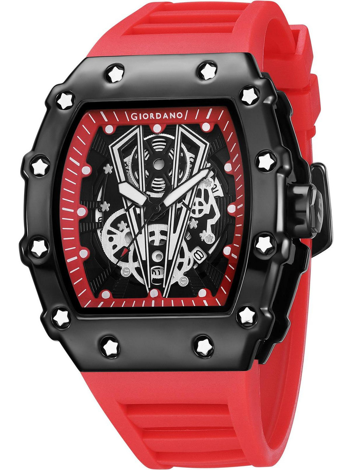 GIORDANO Men's Black Dial Skeleton Watch - GZ-50237-33 - Image 1