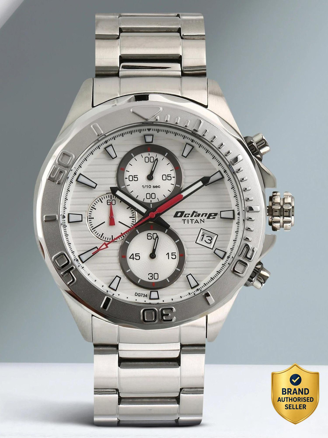 Titan Octane Chronograph Silver Dial Men's Watch - Image 6