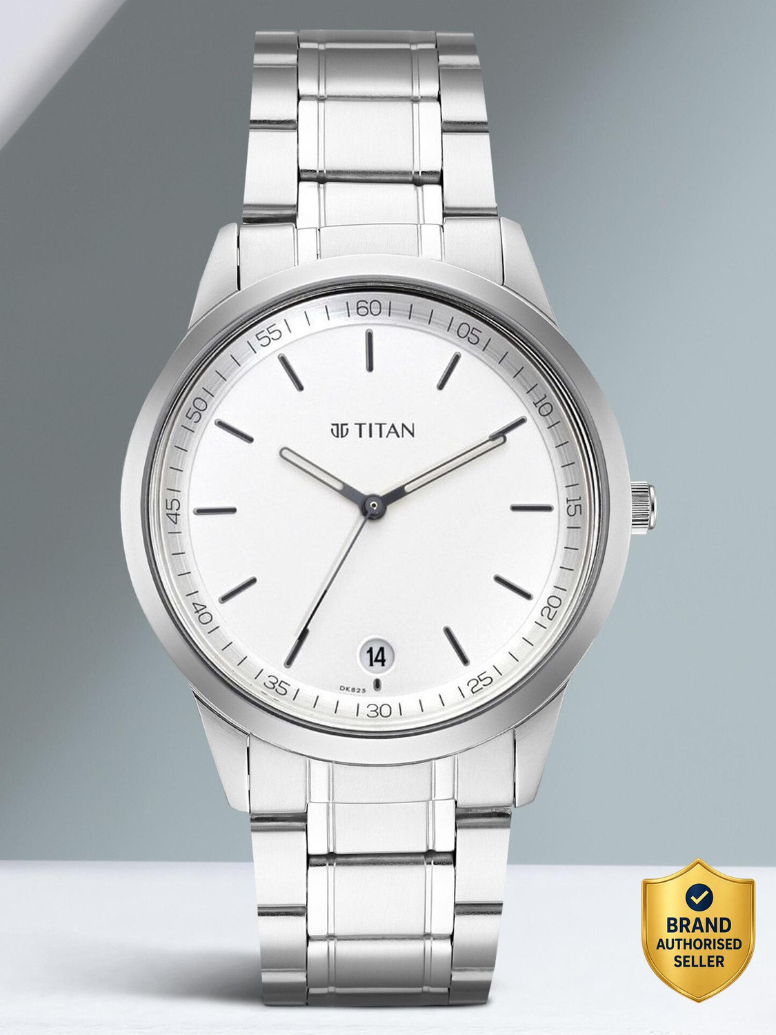 Titan Minimals White Dial Silver MetalStrap Analog Watch - Image 1