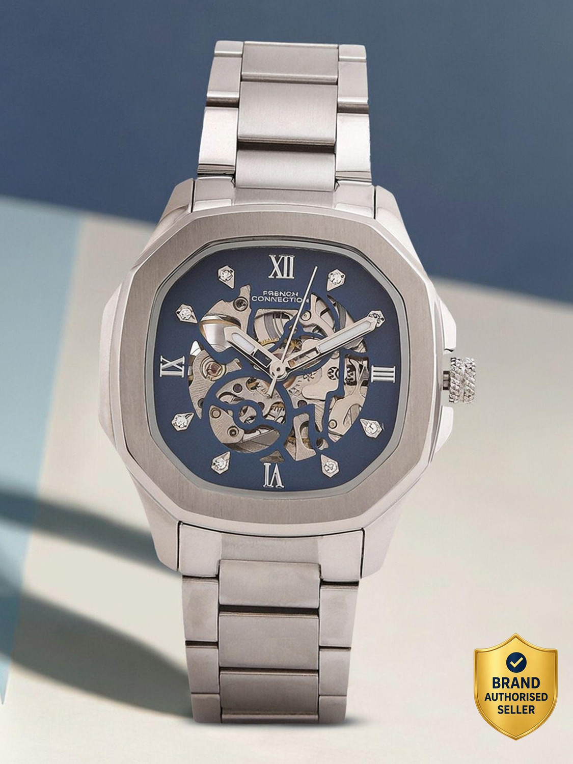 French Connection Automatic Women Blue Dial Automatic Silver Watch Analog Watch - For Women