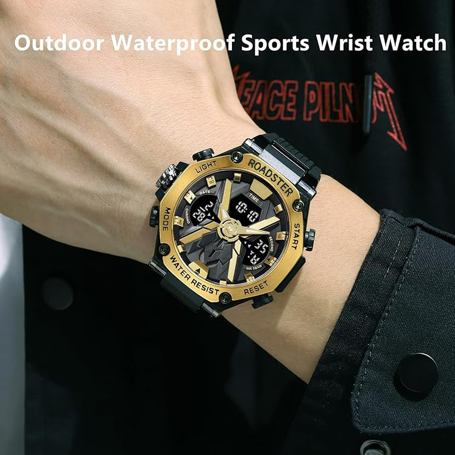 Image of Roadster Waterproof Multi-Functional Wrist Watch Analog-Digital Watch - For Men 8087
