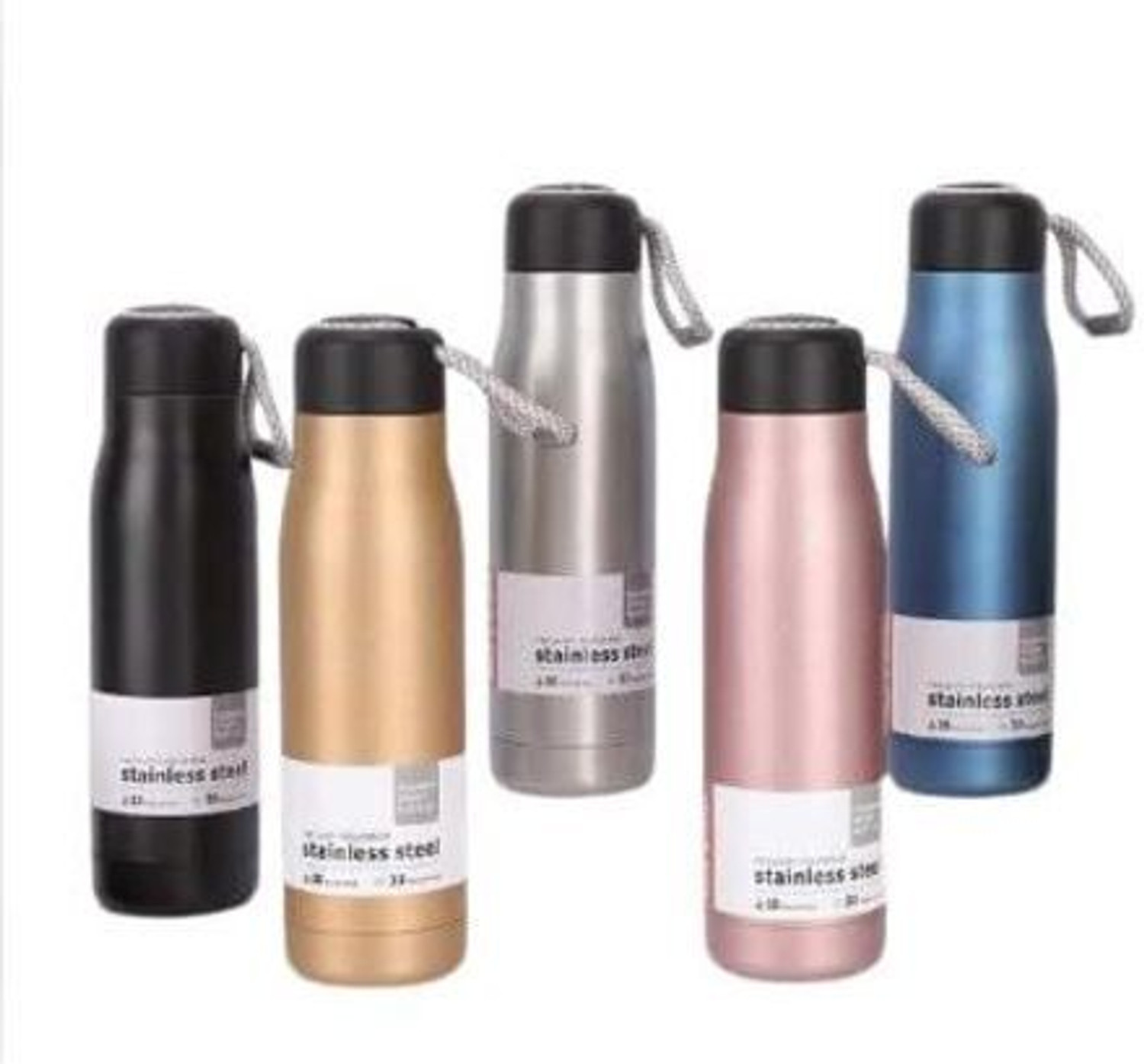 Image of BluNeo Stainless Steel Combo 3 Leak proof Water Bottle with 3X DURABLE Colour Coating 1000 ml Steel Bottle (Pack of 3, Blue, Red, Silver)