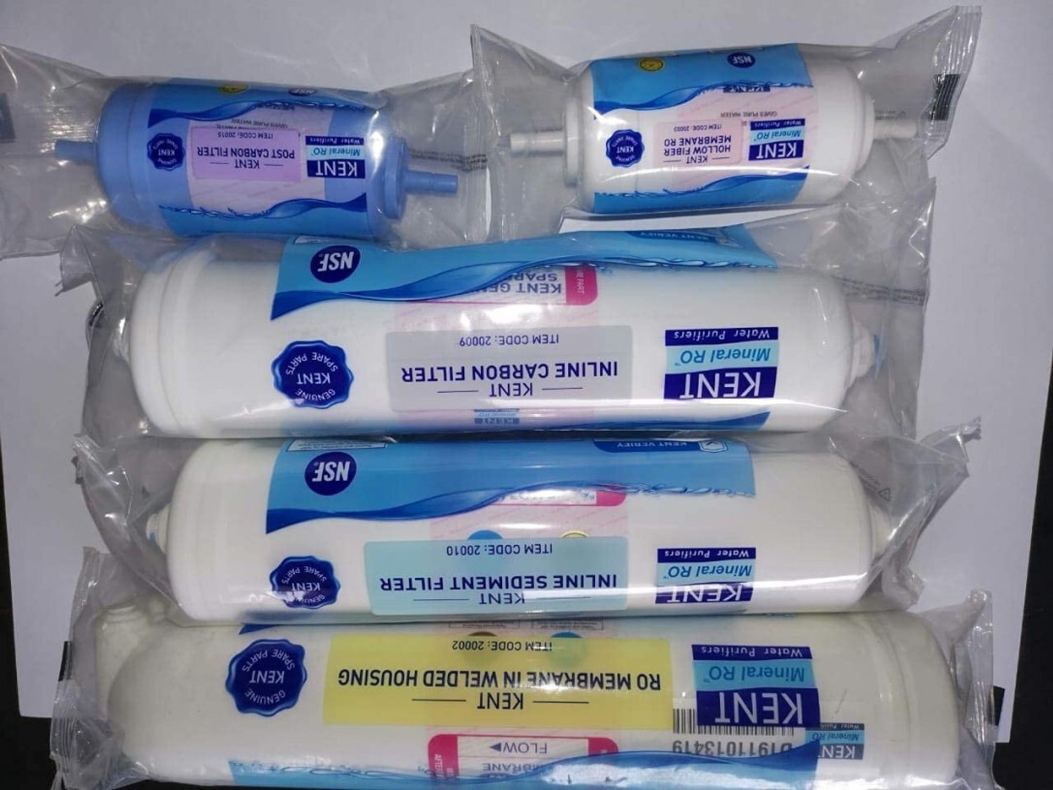 Image of ShopsWell Kent Service kit Original MEMBRANE,CARBON, SEDIMENT,UF,HF, FULL SERVICE KIT S16 Solid Filter Cartridge (9, Pack of 1)