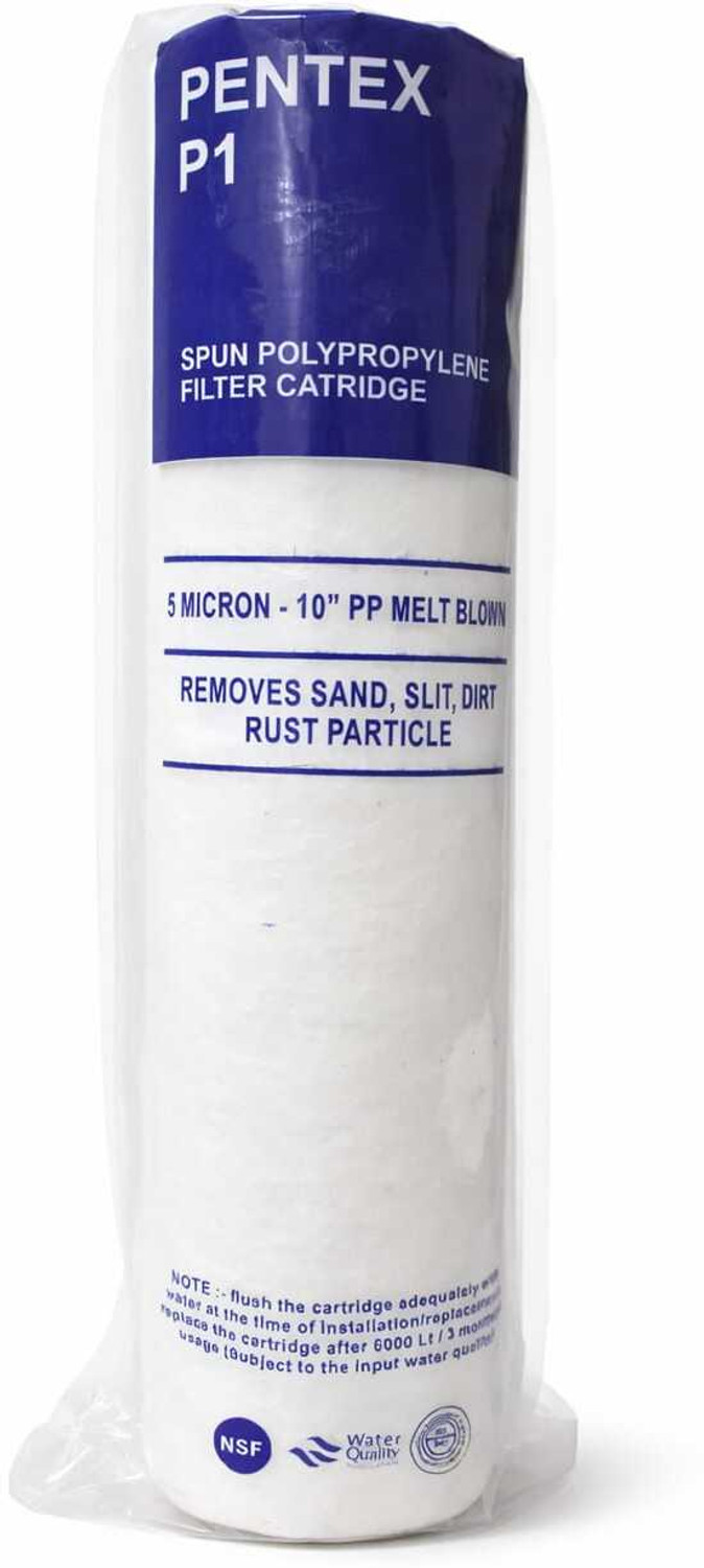 Image of AN Elevate PENTEX RO Filter 10 inch 5 Micron RO UV Pre-Filter Solid Filter Cartridge Solid Filter Cartridge (5, Pack of 4)