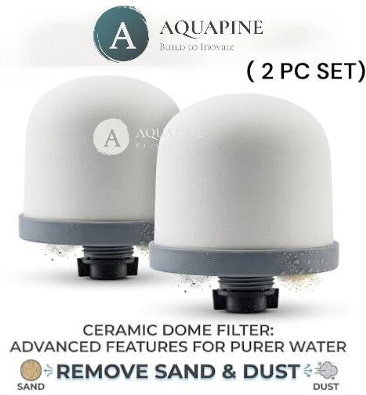 Image of Aquaguard Aquasure Amrit Twin Cartridge (Pack of 2), White Pleated Filter Cartridge (0.01, Pack of 2)