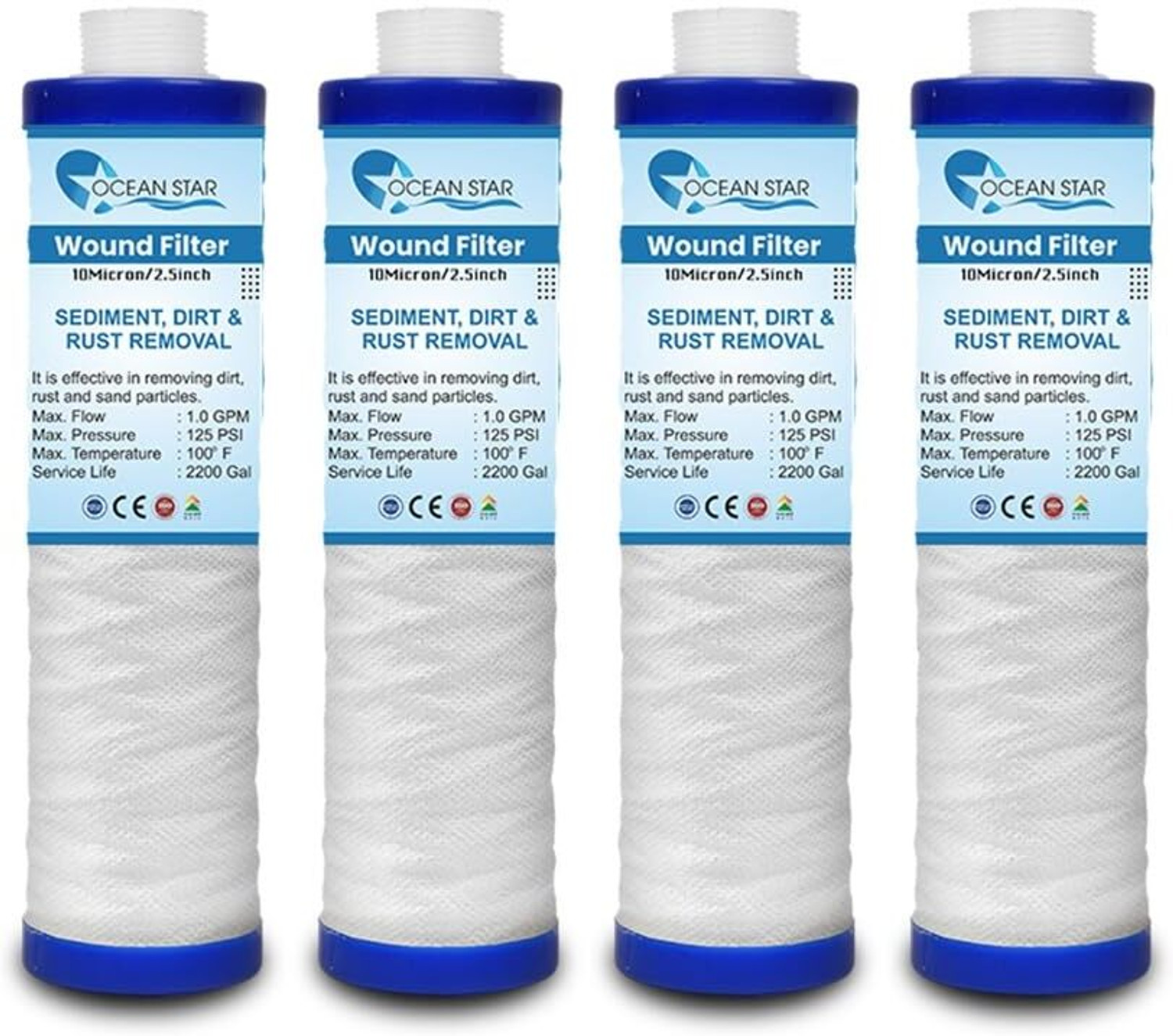 Image of EUREKA FORBES AQUAGUARD CANDAL Pre Filter Cartridge Solid Filter Cartridge (5, Pack of 2)