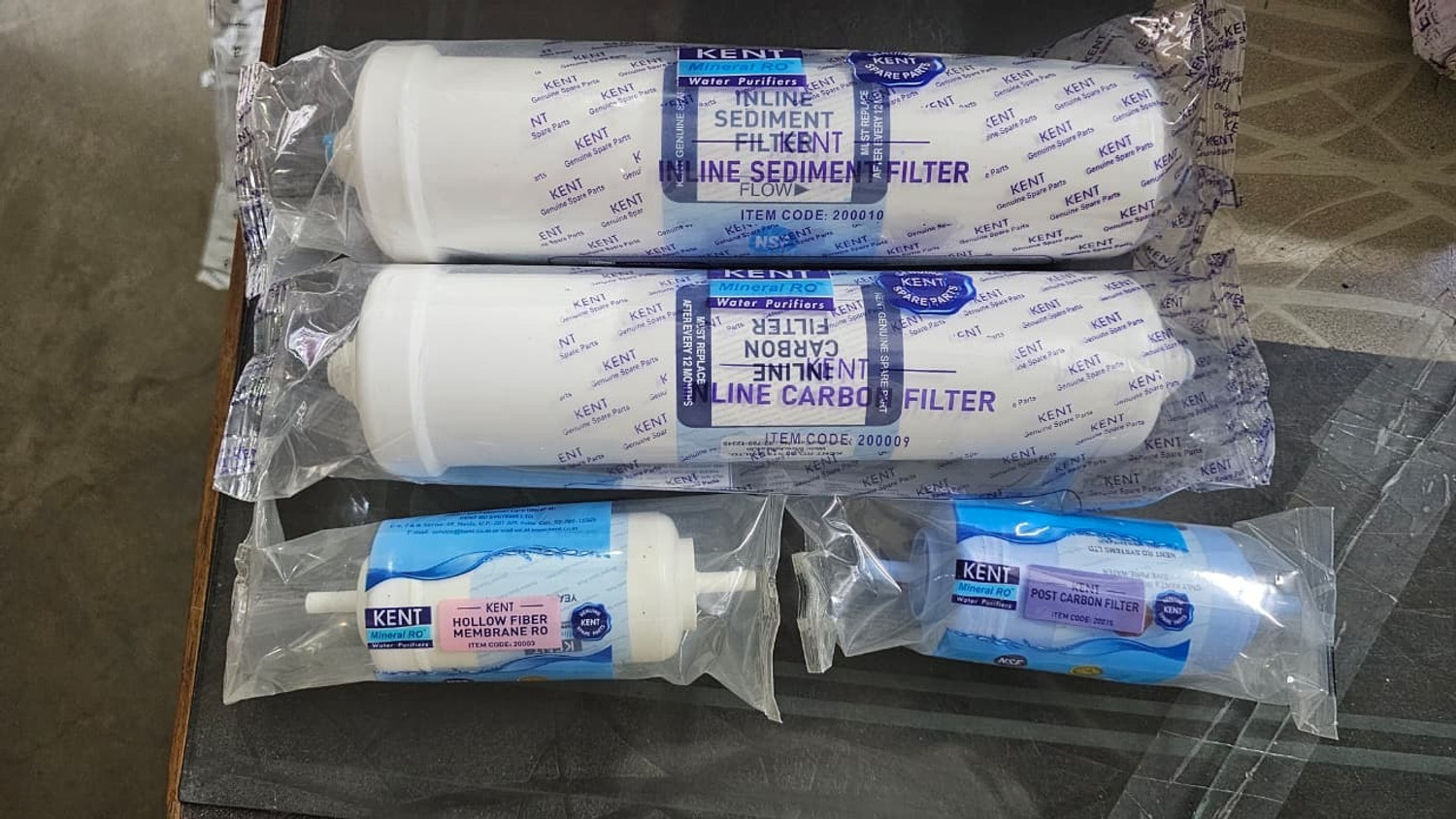 Image of ShopsWell Kent Service kit Original MEMBRANE,CARBON, SEDIMENT,UF,HF, FULL SERVICE KIT S16 Solid Filter Cartridge (9, Pack of 1)