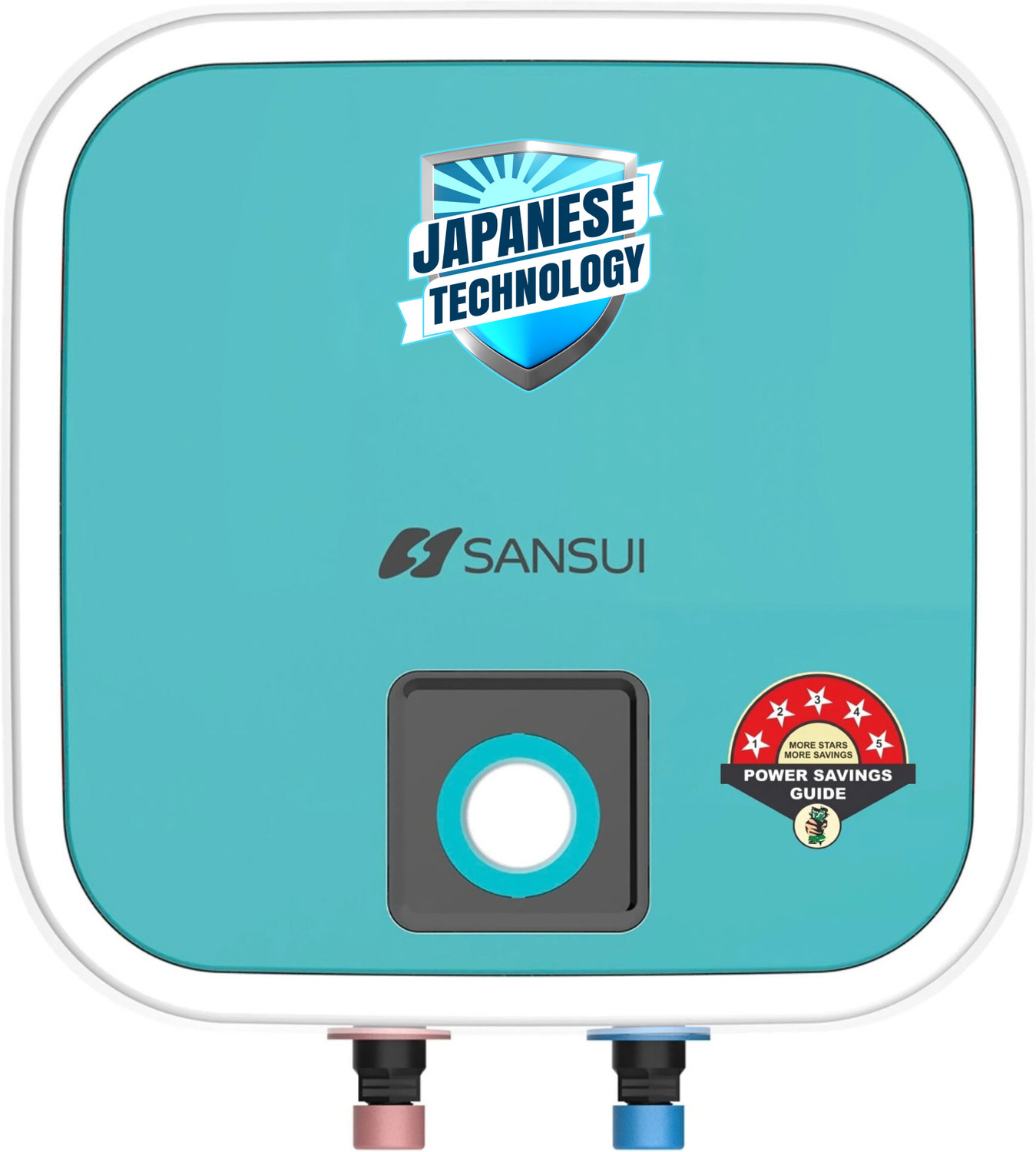 Sansui AquaBoost-25L 25 L Storage Water Geyser 5 Star BEE Energy Rating BIS Certified Glass Line Tank Copper Heating Element Shock Proof