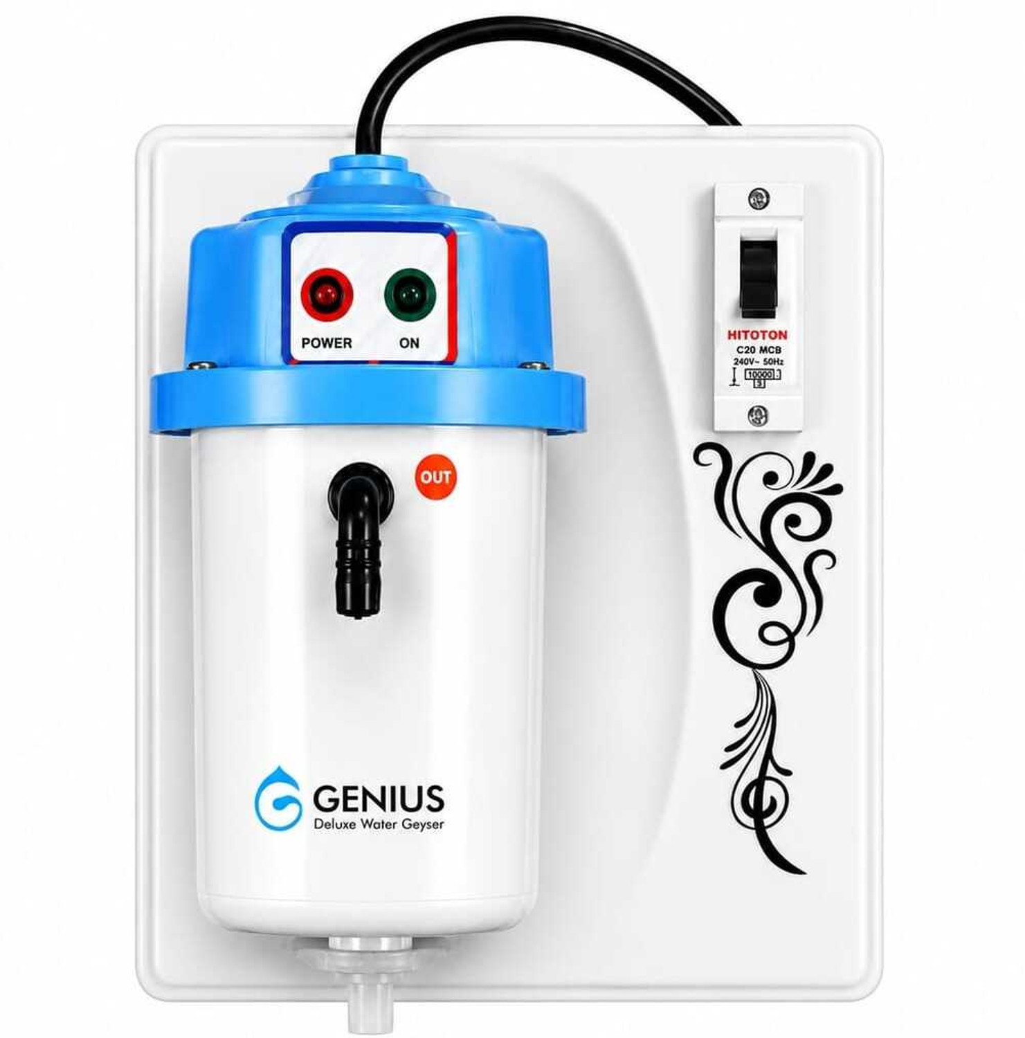 Image of BAJAJ 6 L Storage Water Geyser (Verre 3kW 5 Star, White & Blue) (White & Blue)