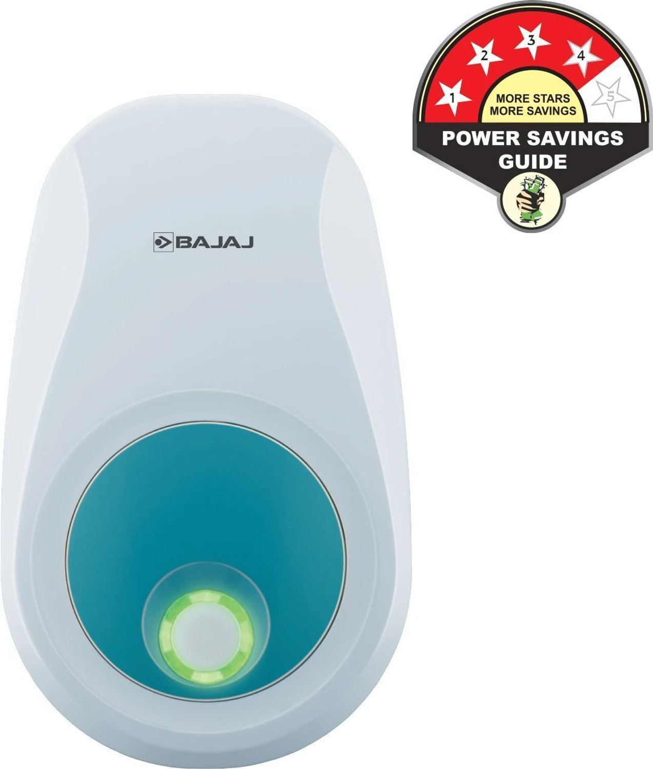Image of BAJAJ 6 L Storage Water Geyser (Verre 3kW 5 Star, White & Blue) (White & Blue)