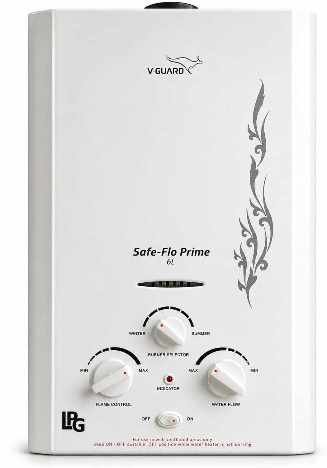 Image of BAJAJ 6 L Storage Water Geyser (Verre 3kW 5 Star, White & Blue) (White & Blue)