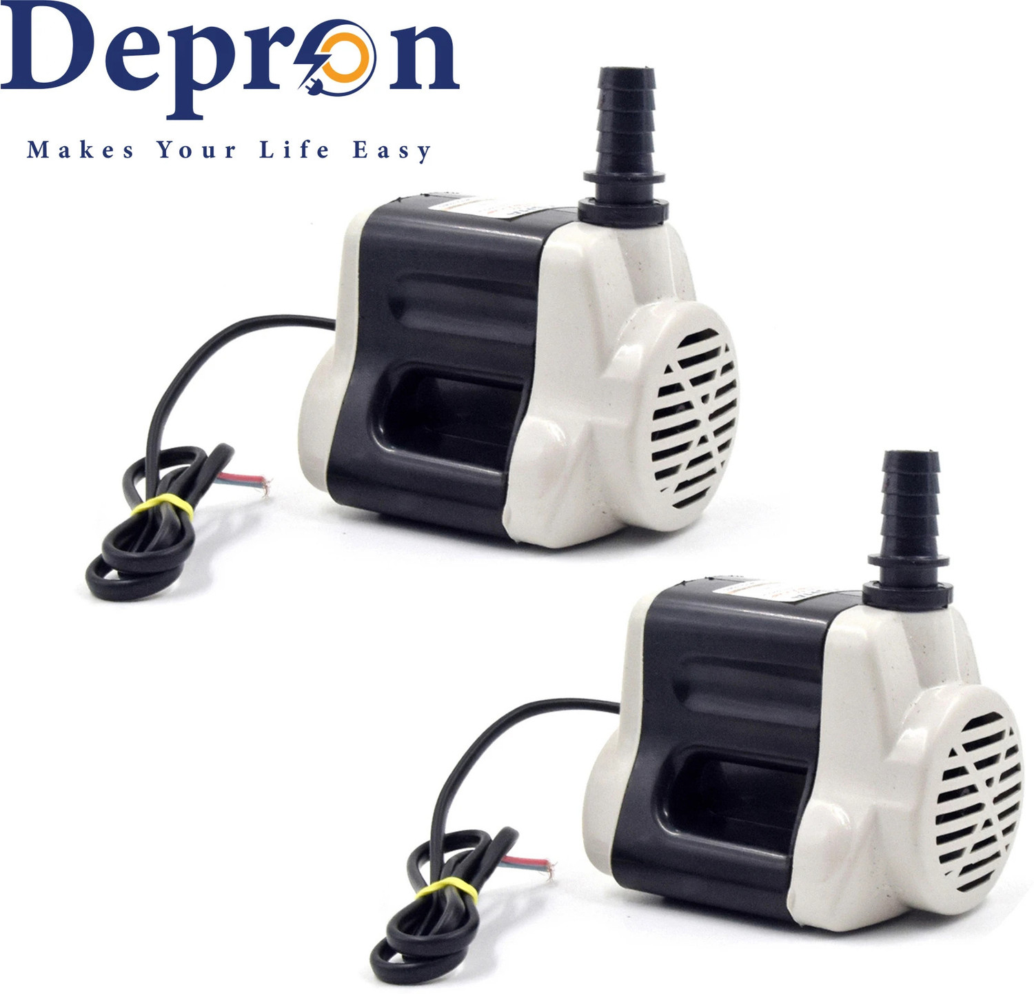 Image of Depron 18 Watt submersible water pump (Pack of 2 )Cooler Pump 165V-240AC /50 Hz, 6 ft /1.85 Meter Water Lifting High Pressure Desert Cooler Pump, Aquarium Water Pump, Fountain Pump, Pond Pump,Hydroponics Pump Submersible Water Pump (0.1 hp) Submersible Water Pump (0.1 hp)