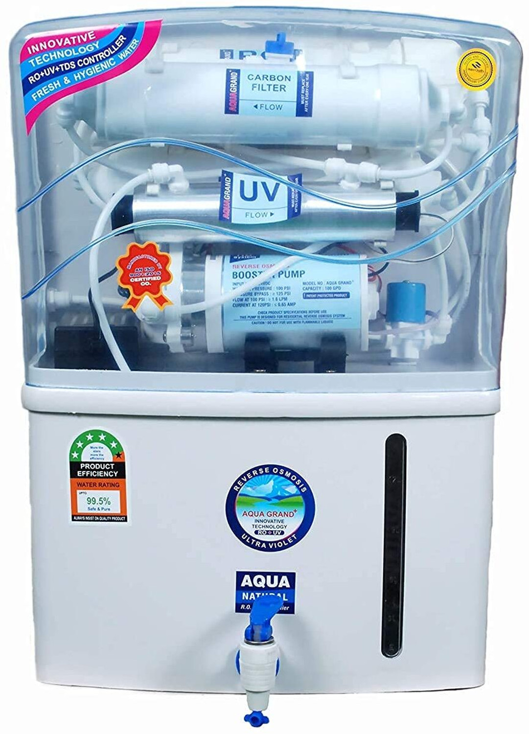 Image of JX PERT 76798290 12 L RO Water Purifier (White, Black)