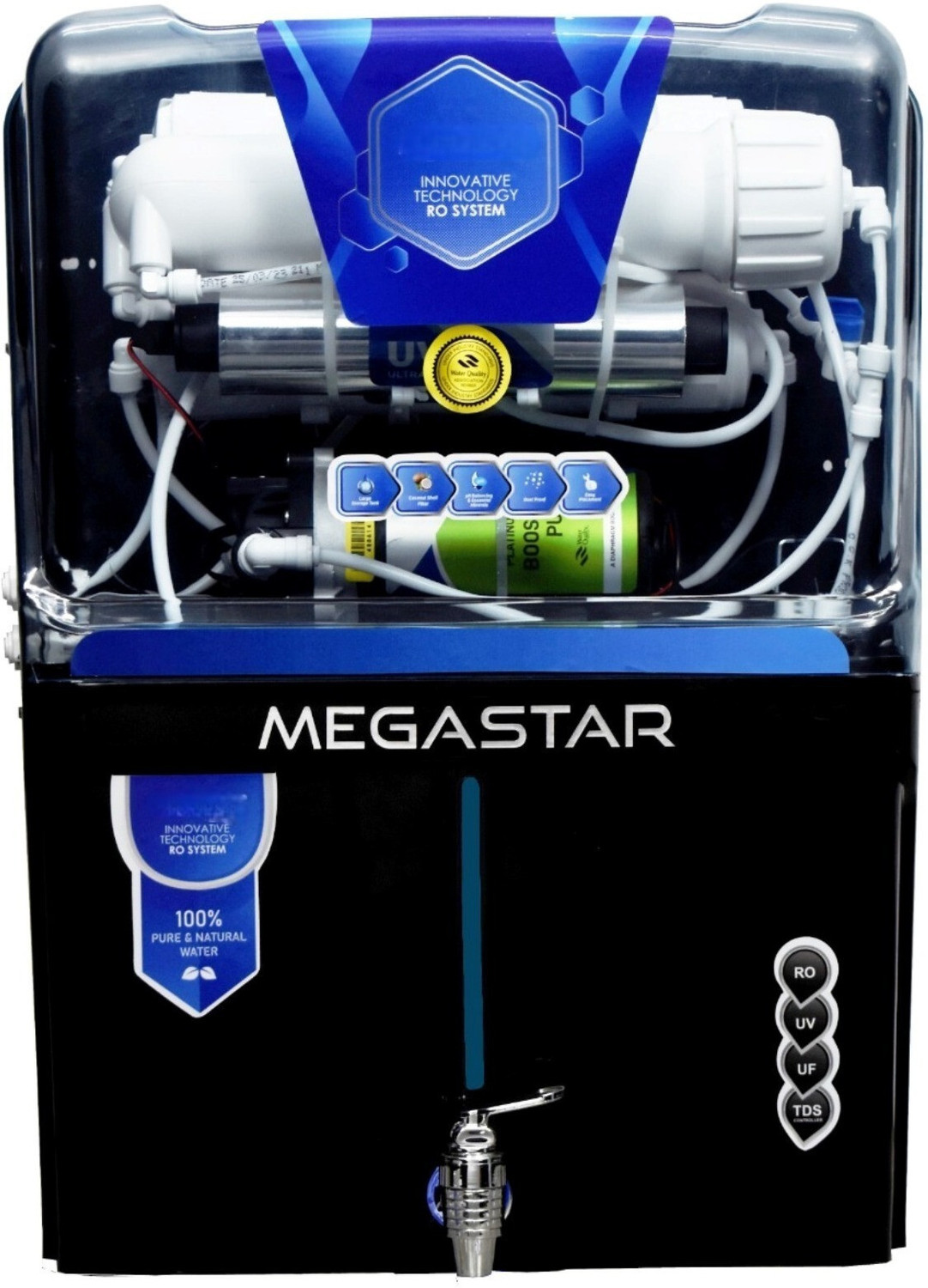 Image of NEXUS SERIES liv Alkaline water theraphy 12 L RO + UV + Copper Water Purifier (Black)