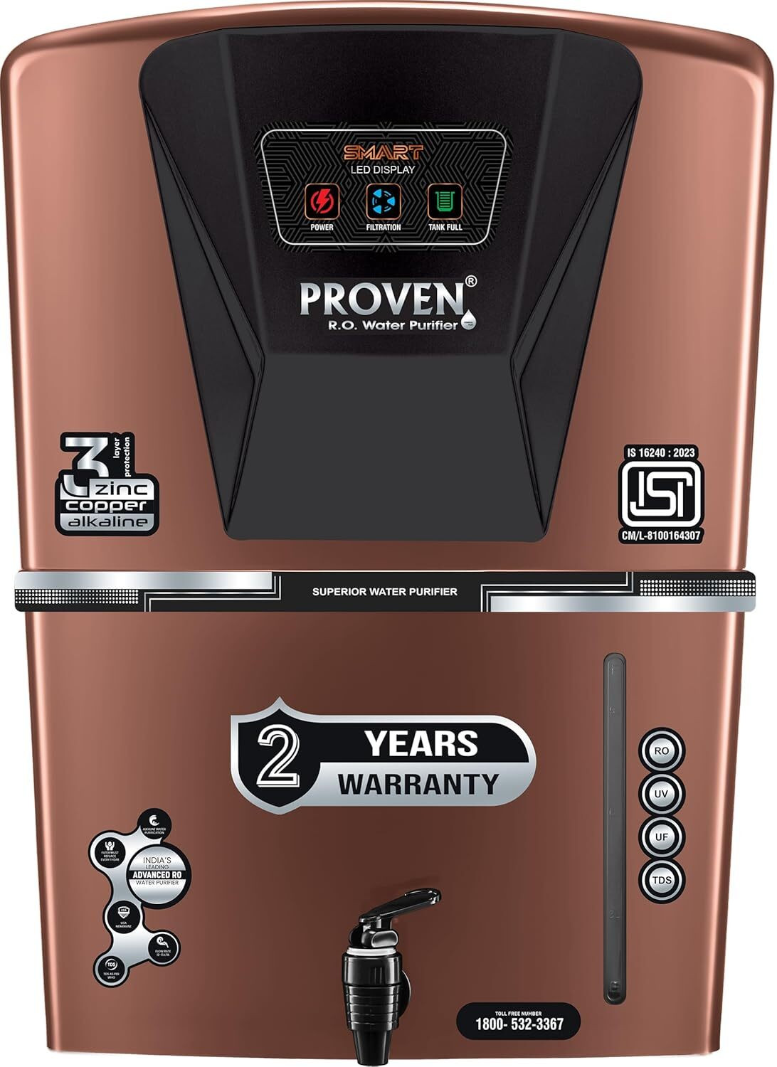 Image of SHREEJI WATER CARE 7-Stage RO Water Purifier 12 L RO + In-Tank UV + UF + TDS Control Water Purifier (Blue)