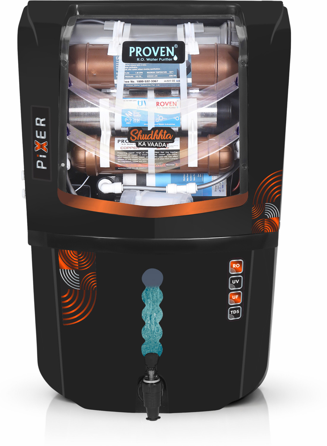 Image of SHREEJI WATER CARE 7-Stage RO Water Purifier 12 L RO + In-Tank UV + UF + TDS Control Water Purifier (Blue)