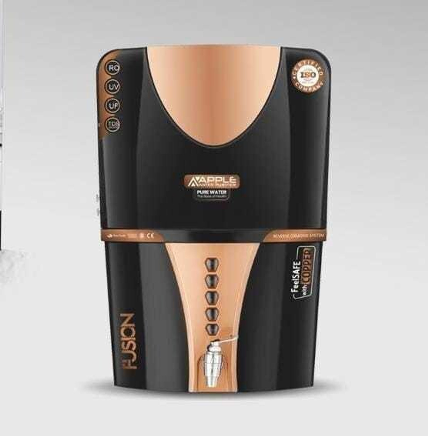 Image of NEXUS SERIES liv Alkaline water theraphy 12 L RO + UV + Copper Water Purifier (Black)