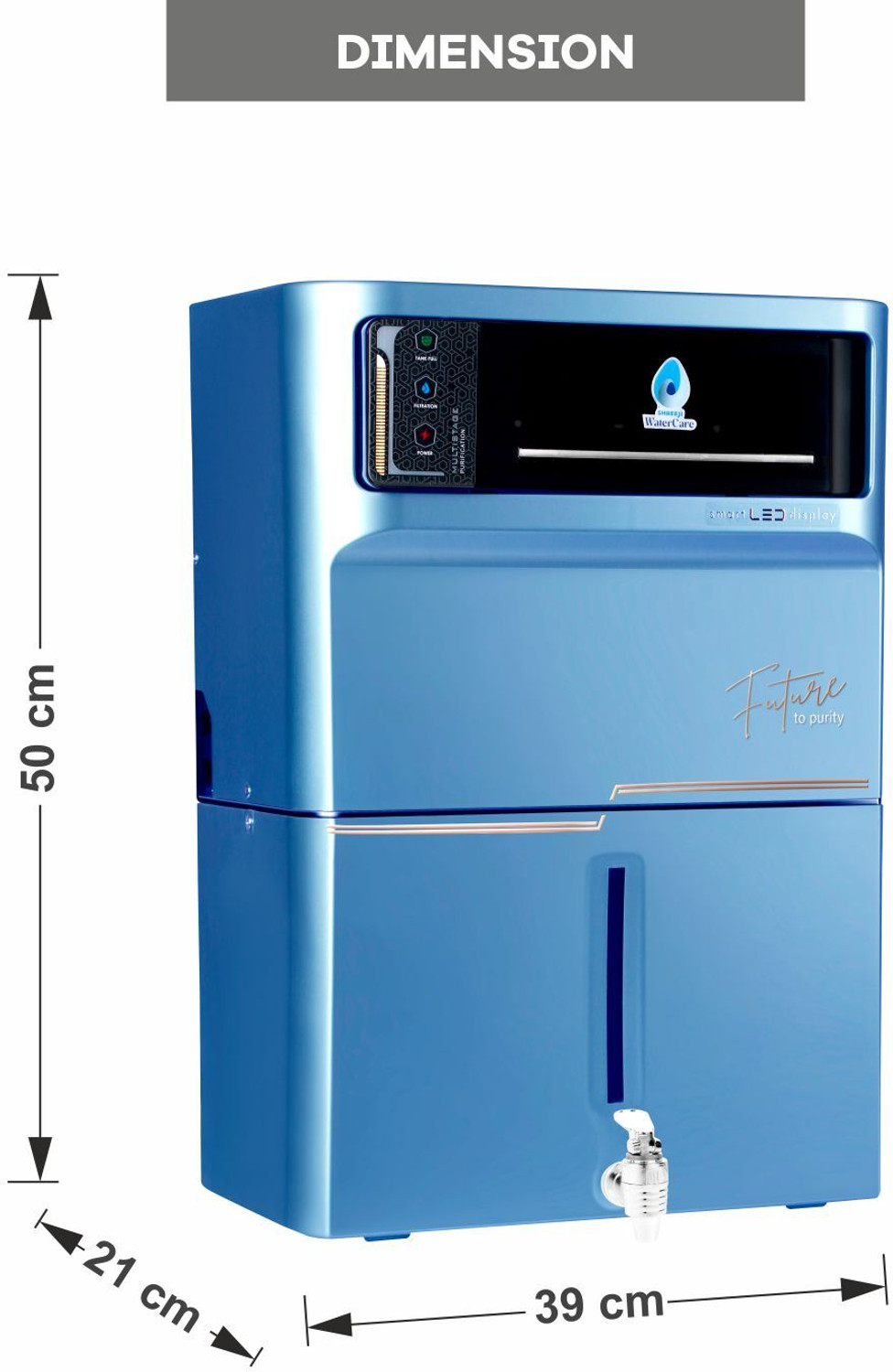 Image of SHREEJI WATER CARE 7-Stage RO Water Purifier 12 L RO + In-Tank UV + UF + TDS Control Water Purifier (Blue)