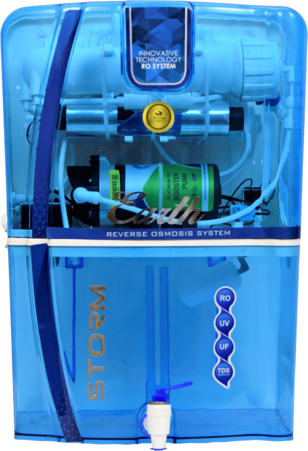 Image of SHREEJI WATER CARE 7-Stage RO Water Purifier 12 L RO + In-Tank UV + UF + TDS Control Water Purifier (Blue)