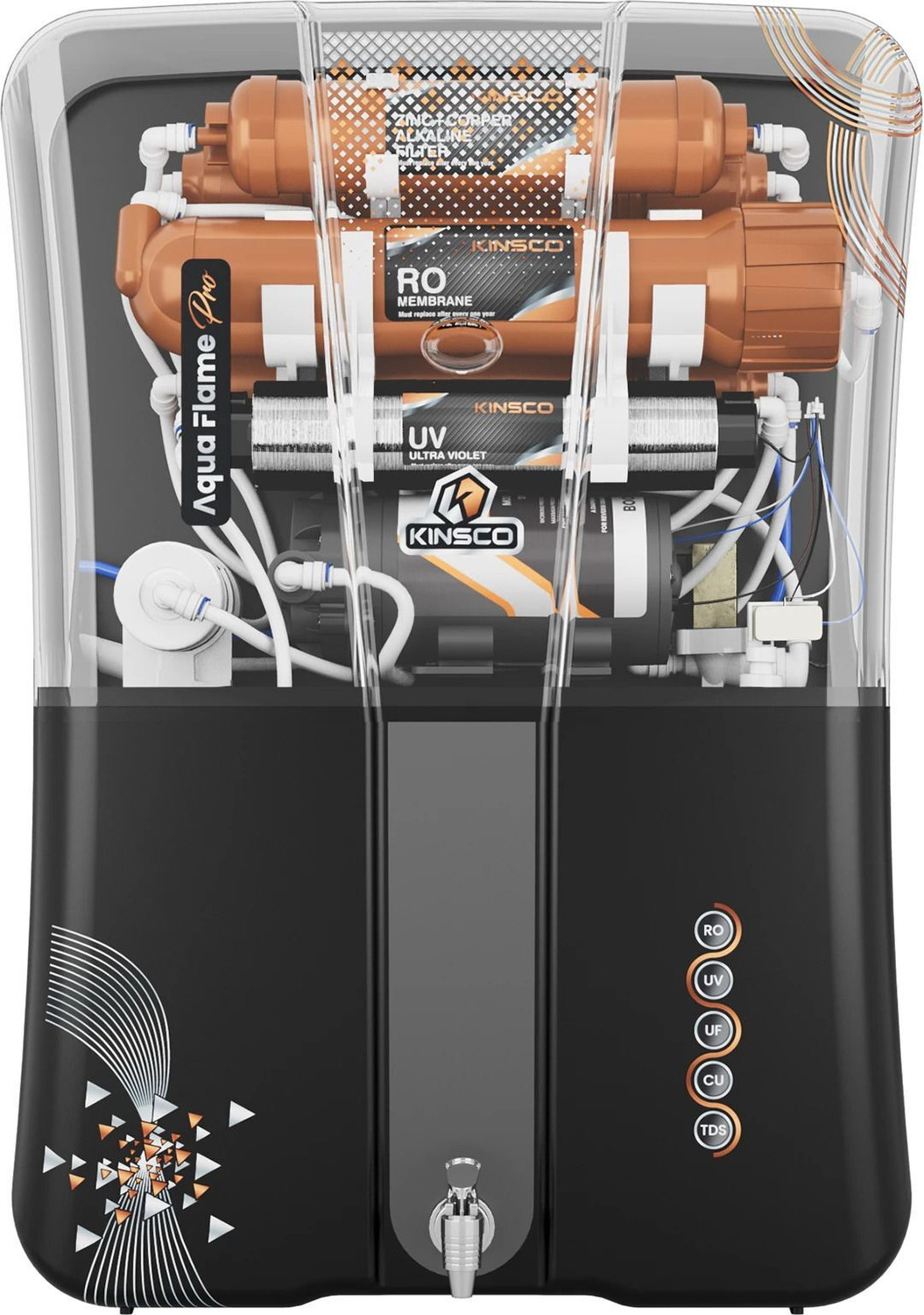 Image of SHREEJI WATER CARE 7-Stage RO Water Purifier 12 L RO + In-Tank UV + UF + TDS Control Water Purifier (ROSE GOLD)