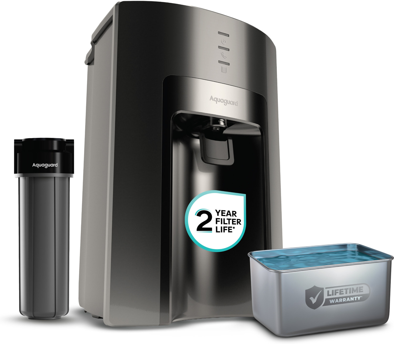 Image of Aquaguard SURE CHAMP 1X 6 L RO Water Purifier (Black and White)