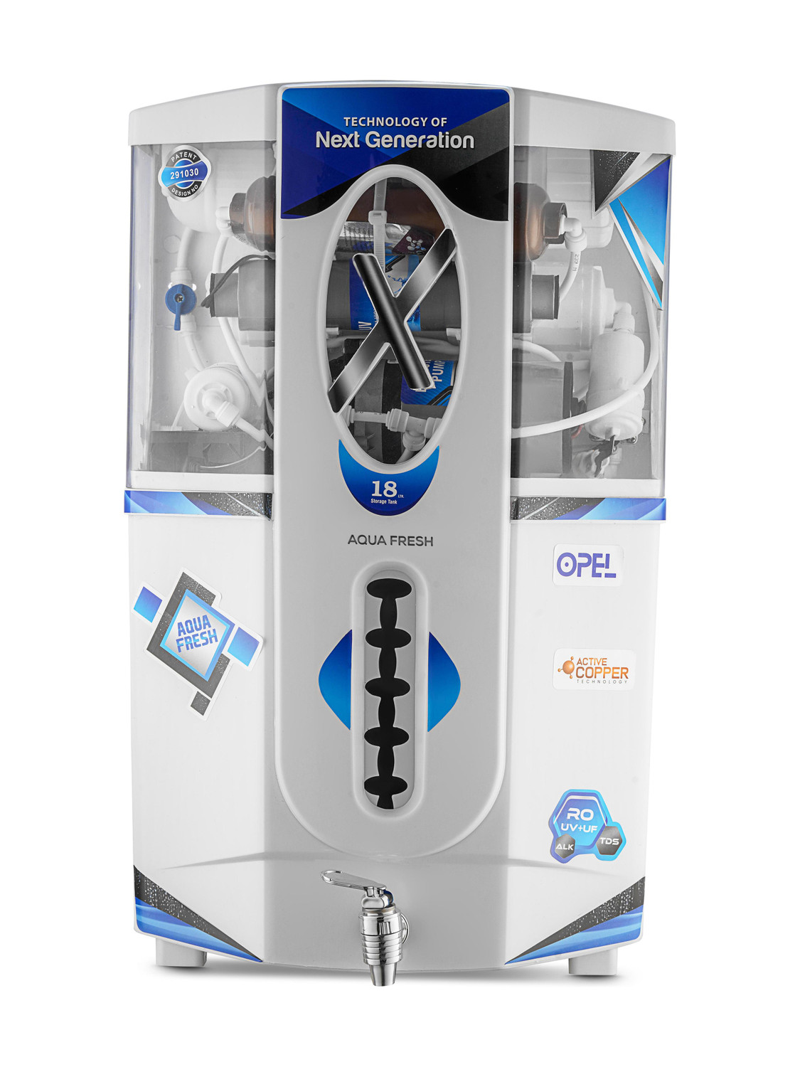 Aqua Fresh AquaXopel white 18 ltr + Water Filter 18 L RO + UV + UF + TDS Control Water Purifier with Prefilter