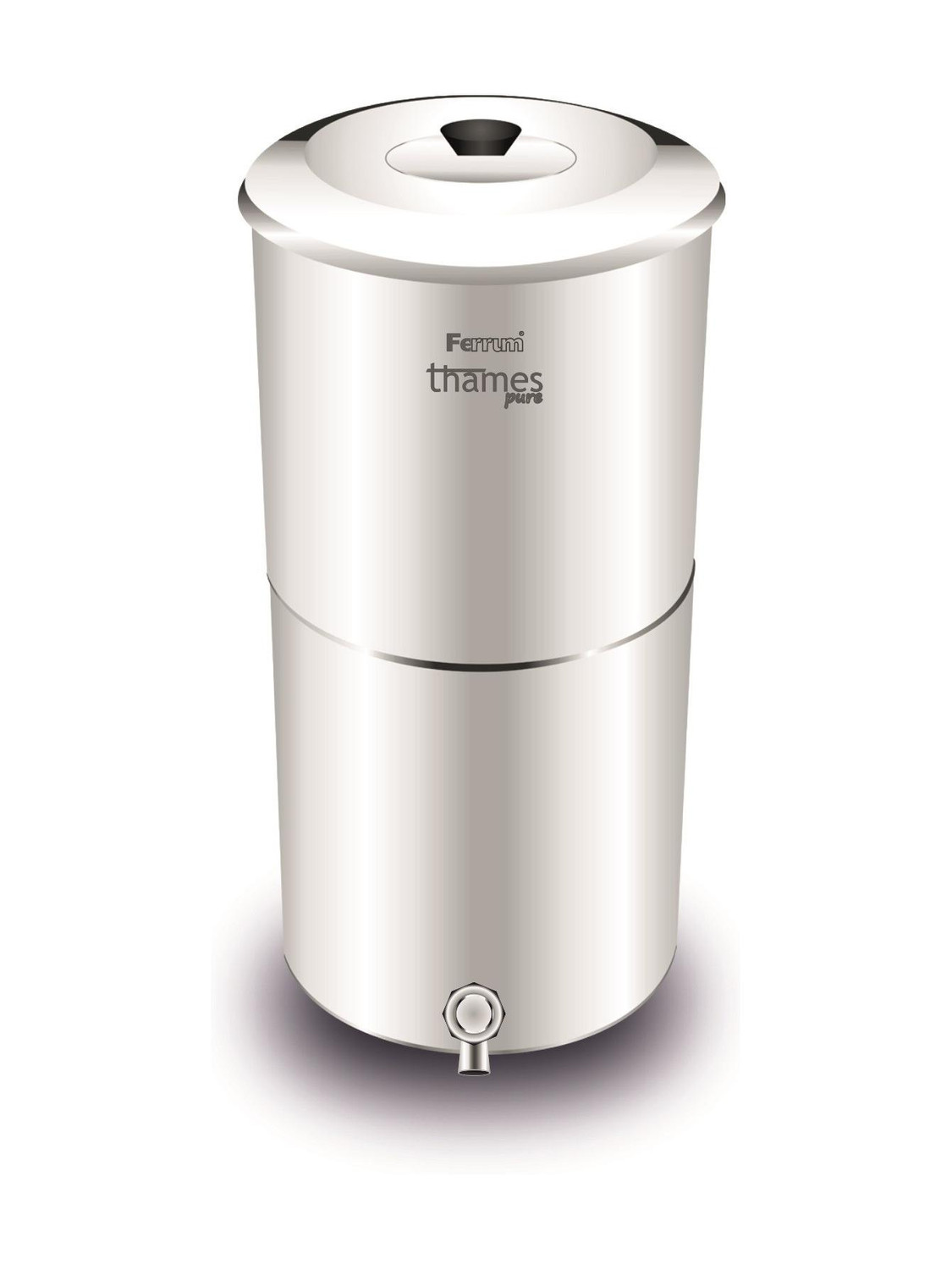 Ferrum Thame Pure 21 Litres Stainless Steel Water Filter 21 L Gravity Based Water Purifier
