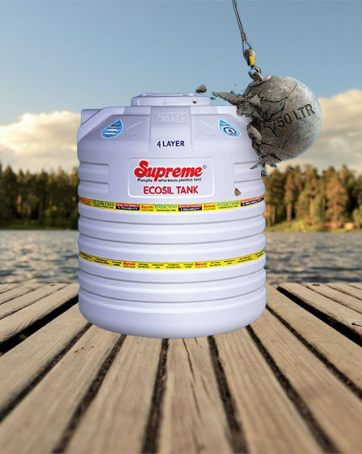 Image of Supreme Ecosil Tank 750 LTR 750 L Water Tank (Plastic)