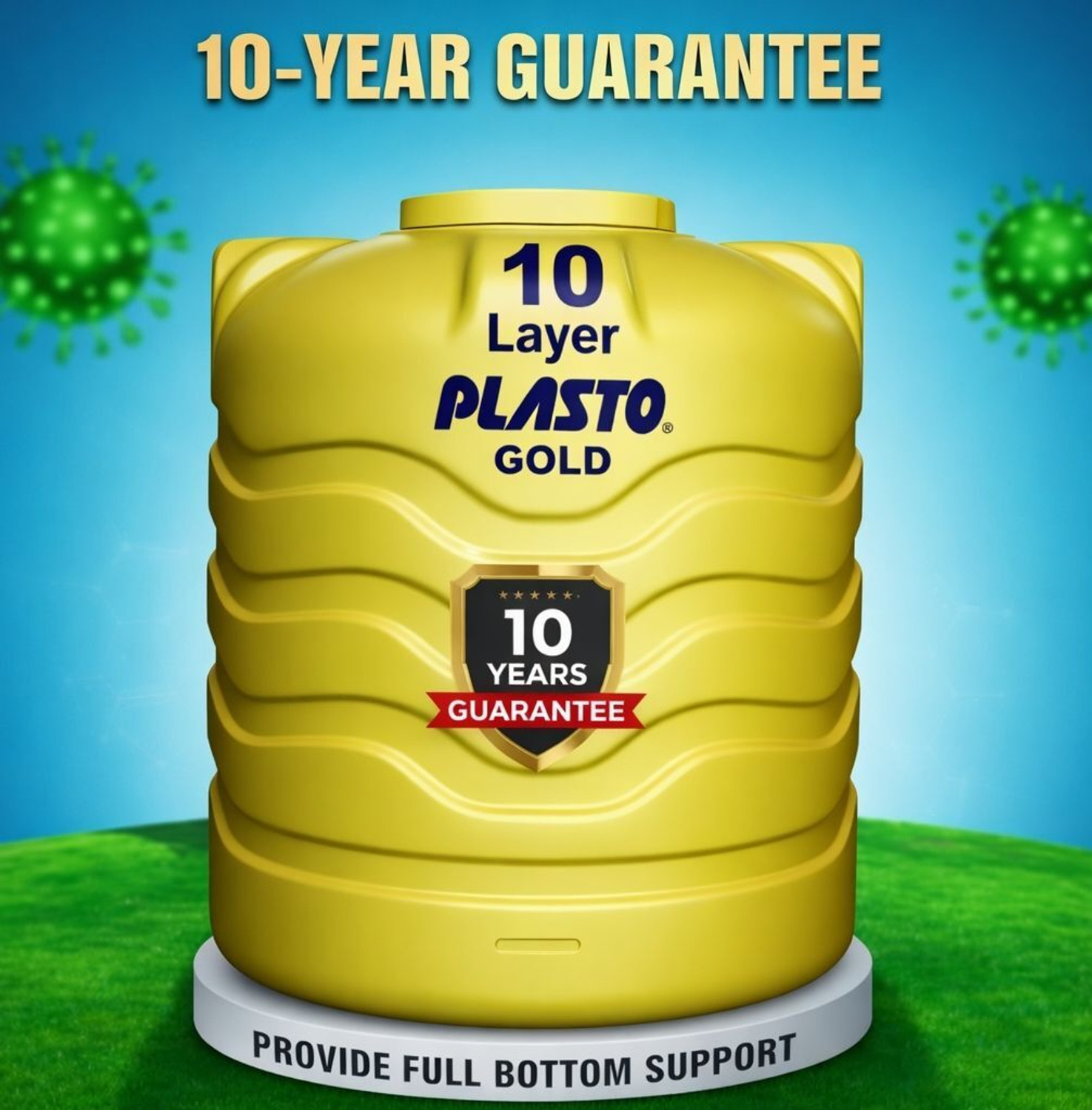 Image of Plasto 10 layer 1000 L Water Tank (Plastic)
