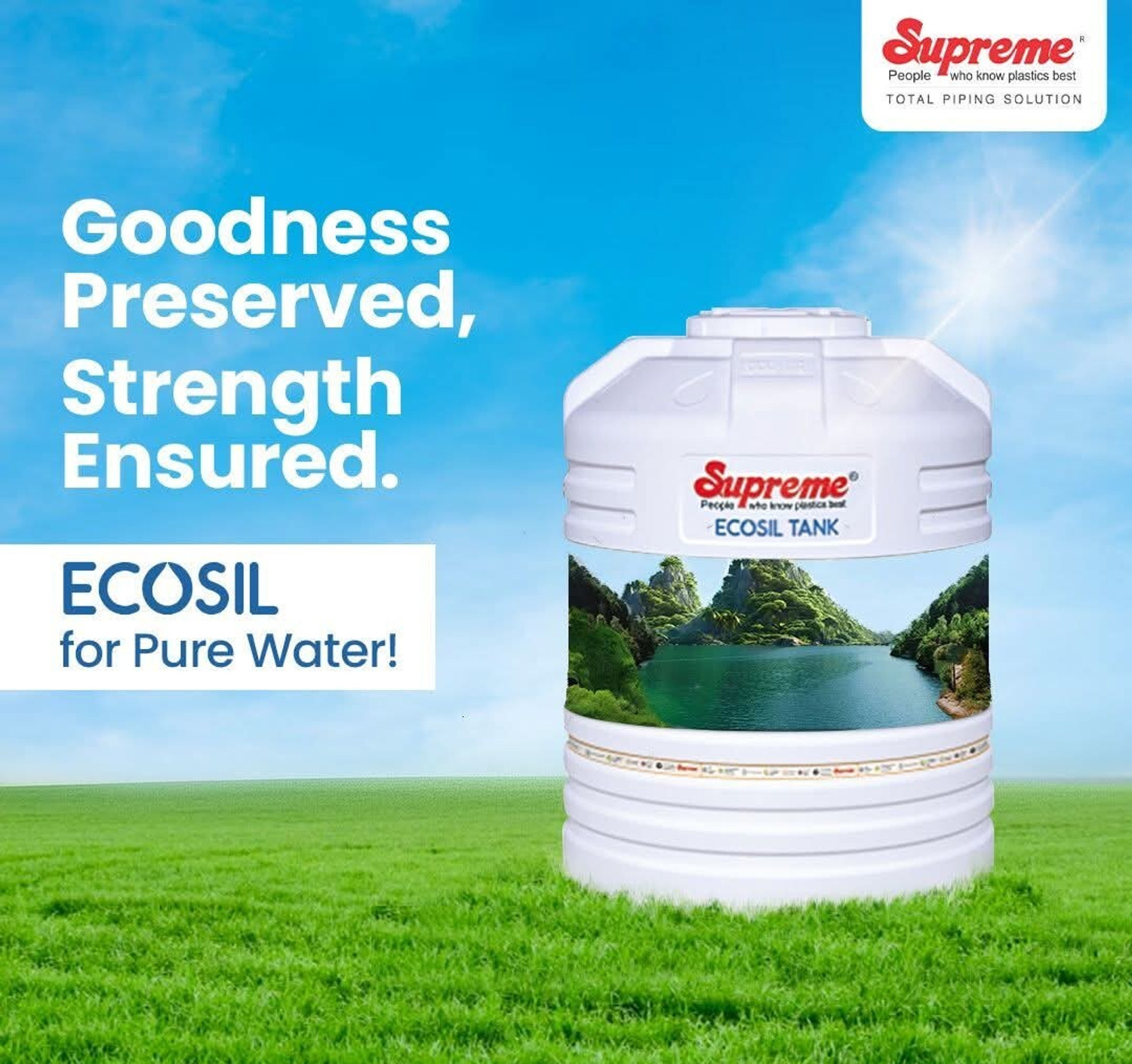 Image of Supreme Ecosil Tank 750 LTR 750 L Water Tank (Plastic)