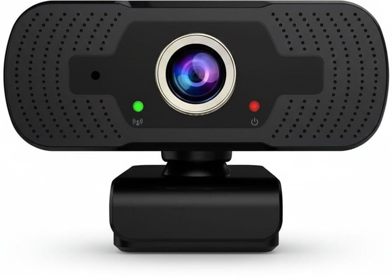 Image of Frontech FT-2255 USB Webcam-1280x720 High-Resolution CMOS Sensor|Built-in Mic| LED Lights HD Webcam 720p, with Microphone, USB Connectivity (Black)