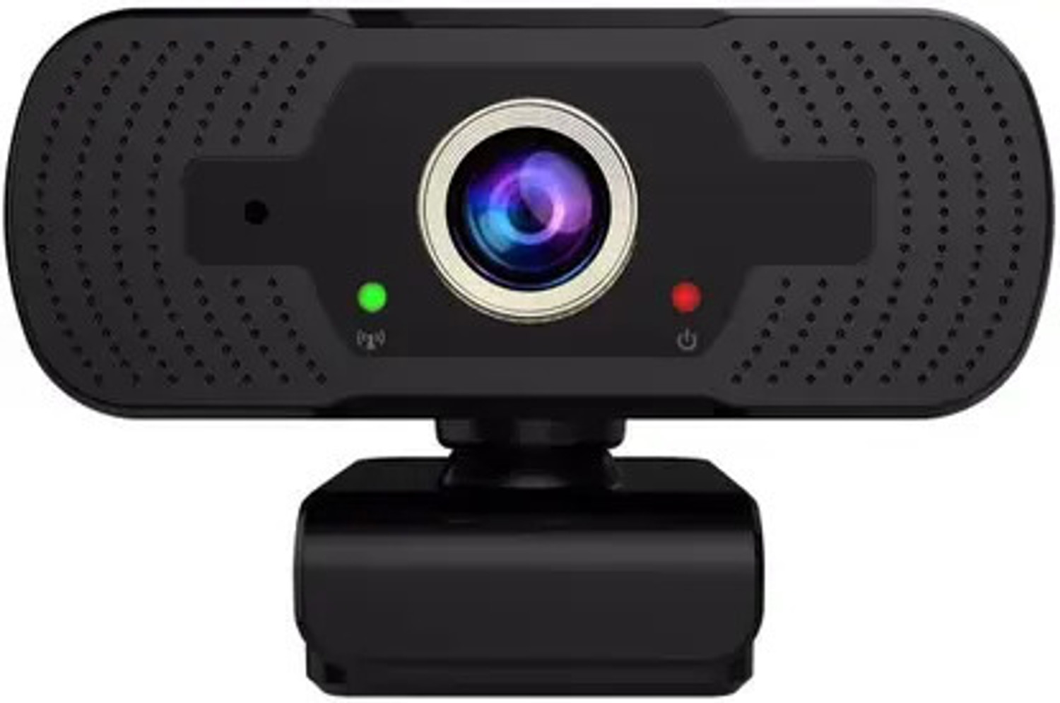 Image of Frontech FT-2255 USB Webcam-1280x720 High-Resolution CMOS Sensor|Built-in Mic| LED Lights HD Webcam 720p, with Microphone, USB Connectivity (Black)
