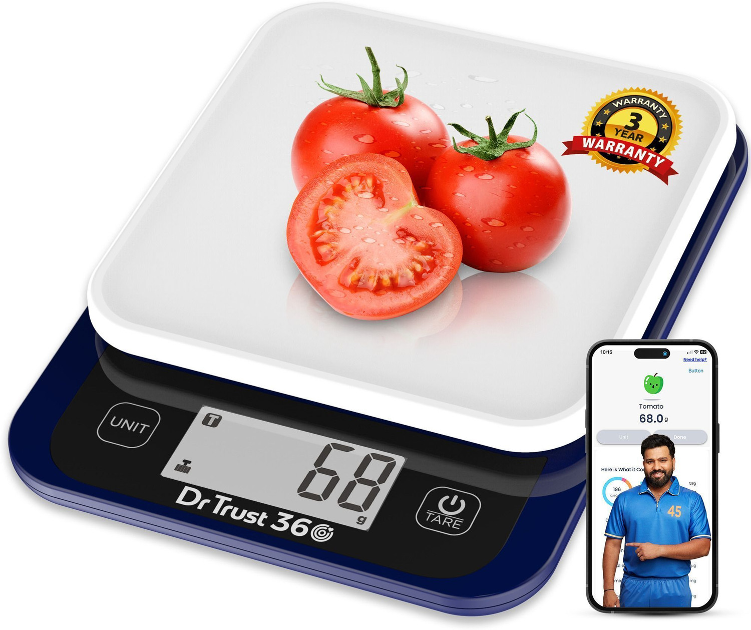 Image of Dr Trust Model 523 Inspire Personal Digital Electronic Body Weight Machine For Human Body 180Kg Capacity Weighing Scale (Black)