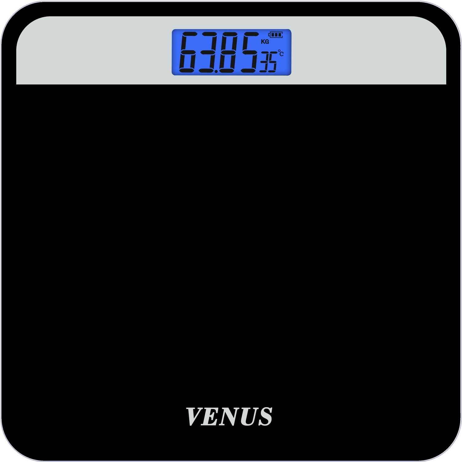 Image of TATA 1mg Heavy Duty Electronic Thick Tempered Glass LCD Display Weighing Scale (Black)