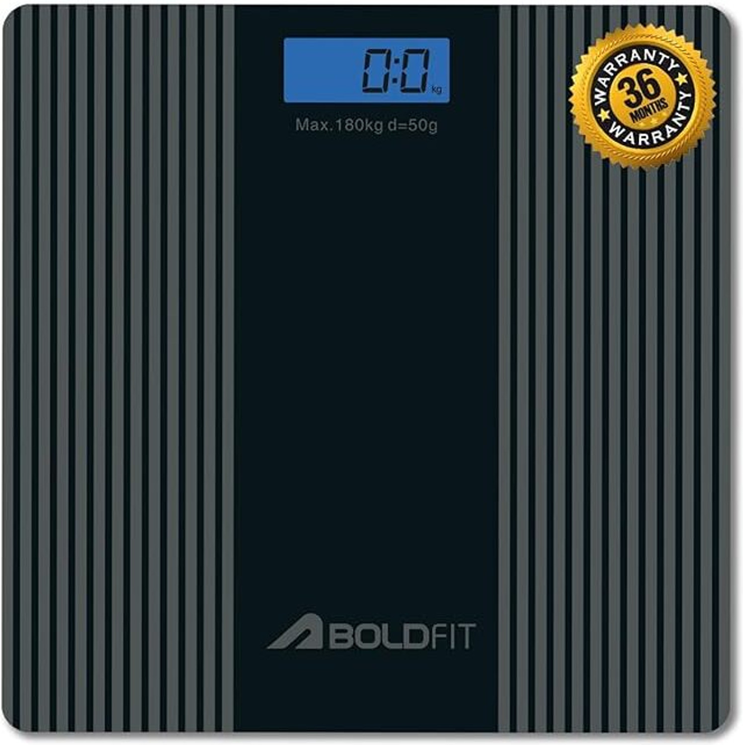 Image of JSJ Bold Weight Machine for Home Digital Weighing Machine Weighing Scale (Black)