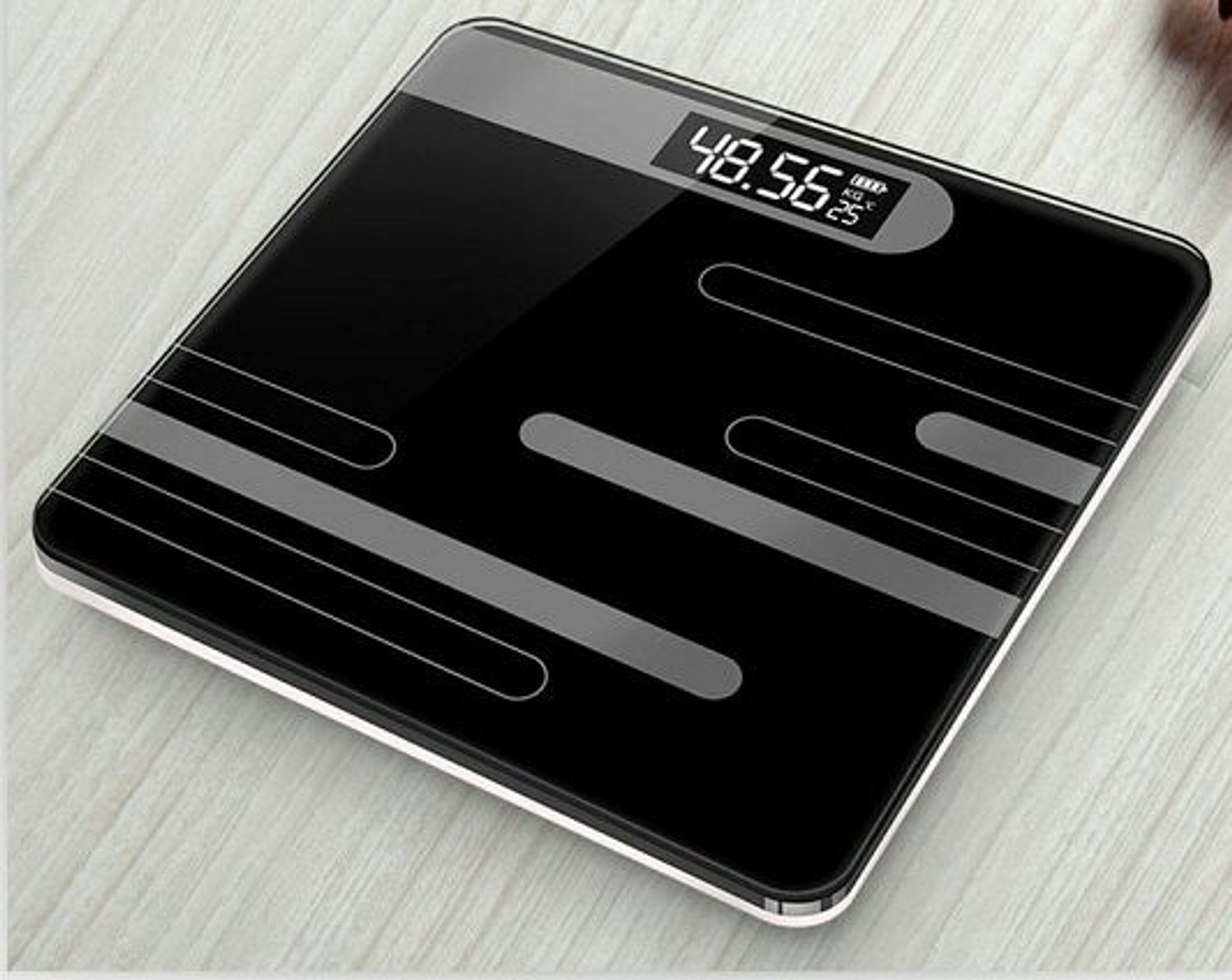 Image of JSJ Bold Weight Machine for Home Digital Weighing Machine Weighing Scale (Black)