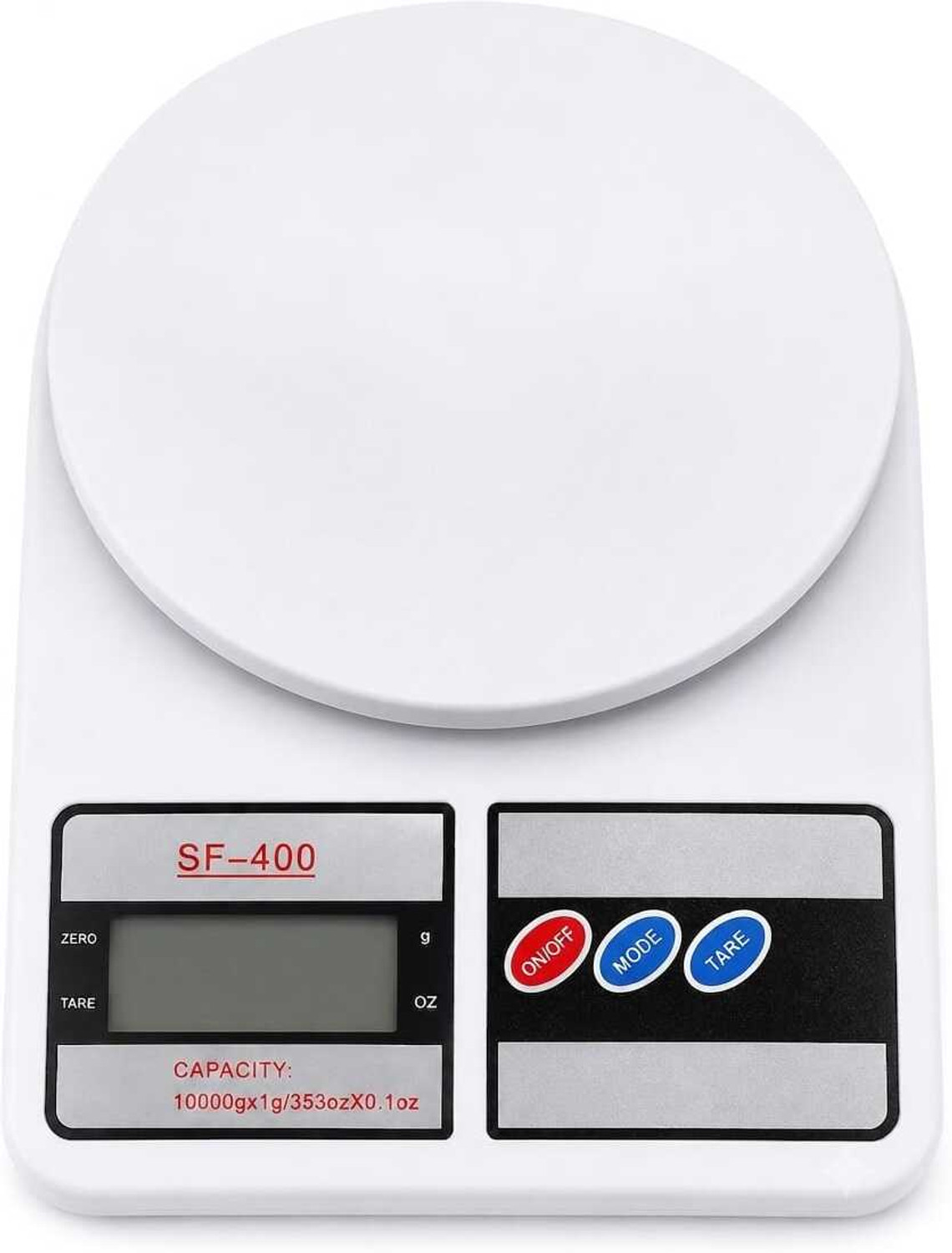 Image of zizining Digital Kitchen Weighing Scale 10kg Weighing Scale (White)