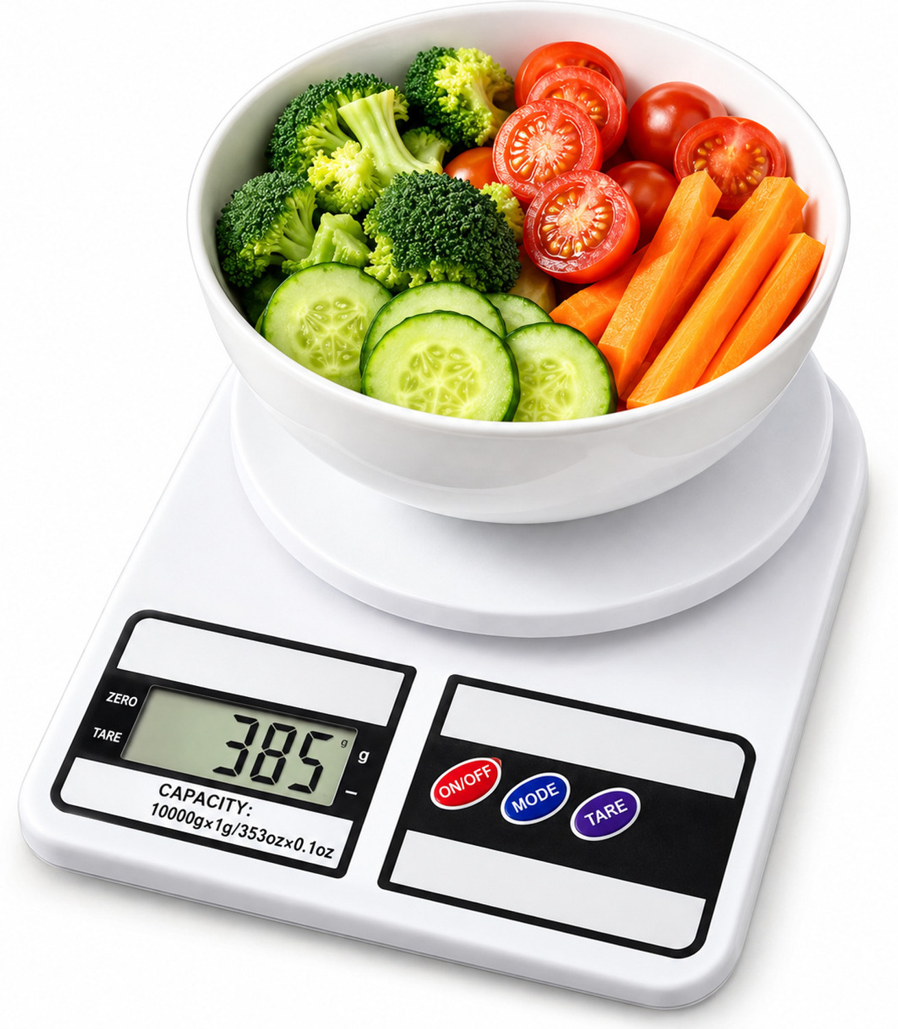 NUCLETRIC 10kg Digital Kitchen Scale White - Image 6