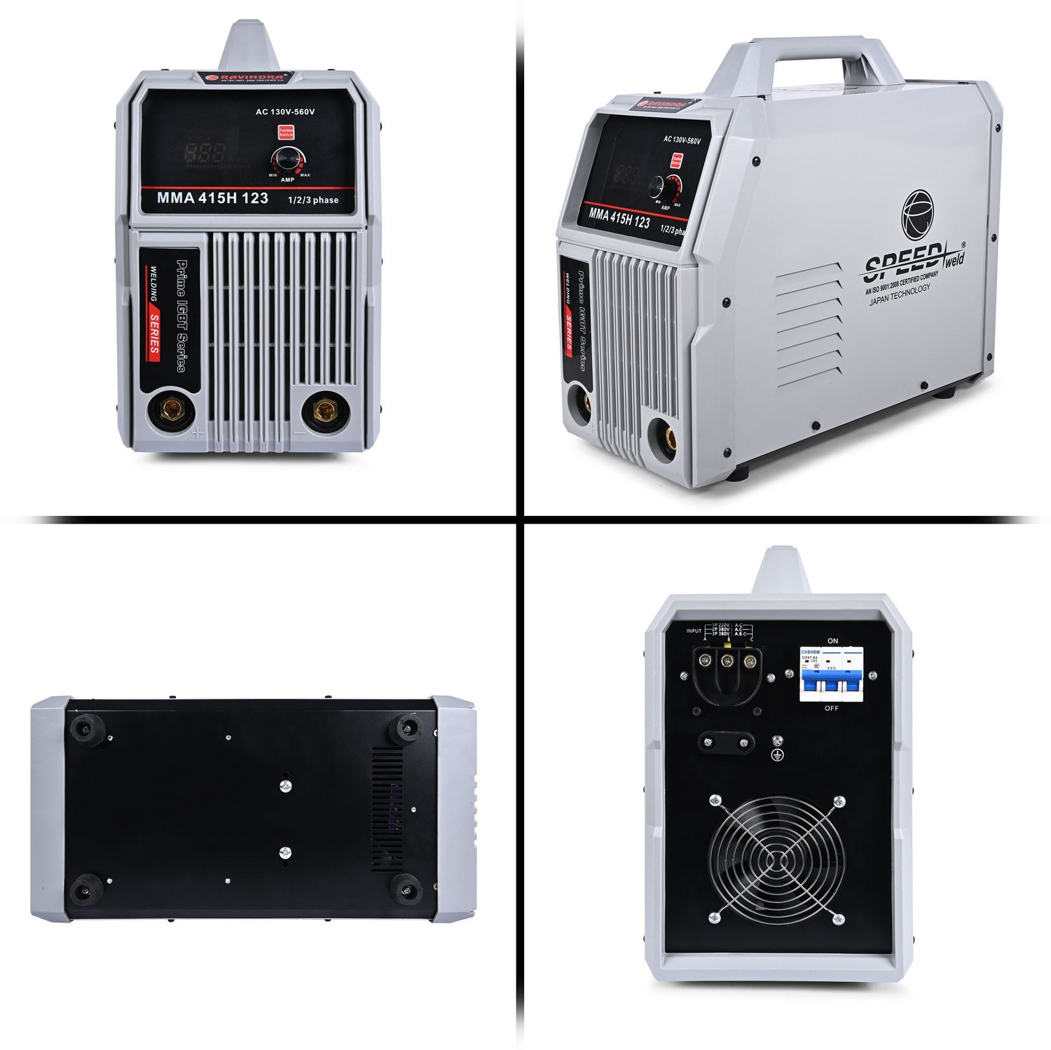 Image of speedweld ARC Welding Machine 1 /2 /3 Ph Hot Start, Anti Stick 400 amp Welder Model 415H123 Inverter Welding Machine