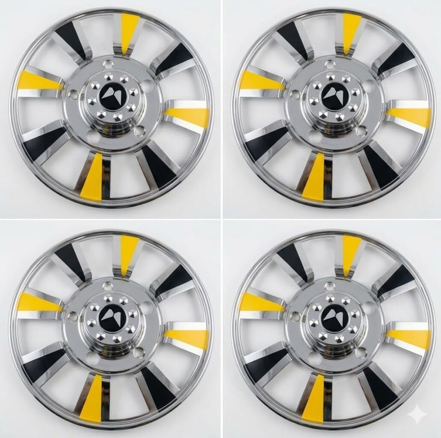 Image of HOTRENZ CAR WHEEL CAP / WHEEL COVER XO DEGINE inchSILVER BLACK COLOR inch 14 INCH Wheel Cover For Maruti Swift, Celerio, Vista, Amaze, Xcent, Swift Dzire, Indigo, Brio, Ritz, Grand i10, Figo, KUV 100, Micra (14.0 inch)