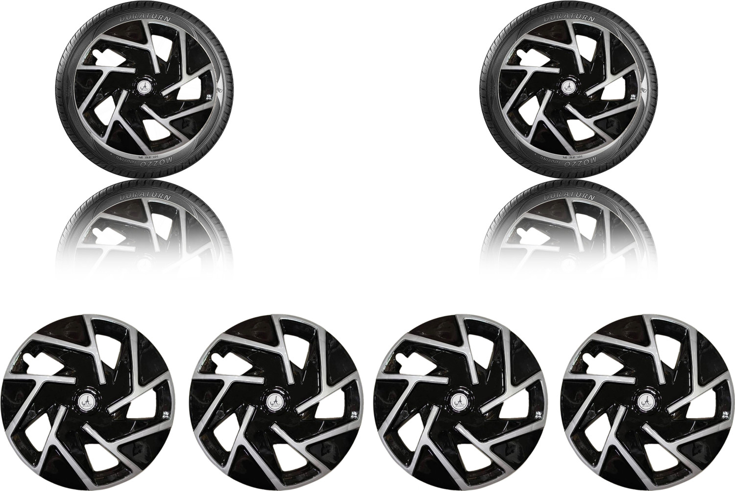 Image of HOTRENZ CAR WHEEL CAP / WHEEL COVER XO DEGINE inchSILVER BLACK COLOR inch 14 INCH Wheel Cover For Maruti Swift, Celerio, Vista, Amaze, Xcent, Swift Dzire, Indigo, Brio, Ritz, Grand i10, Figo, KUV 100, Micra (14.0 inch)