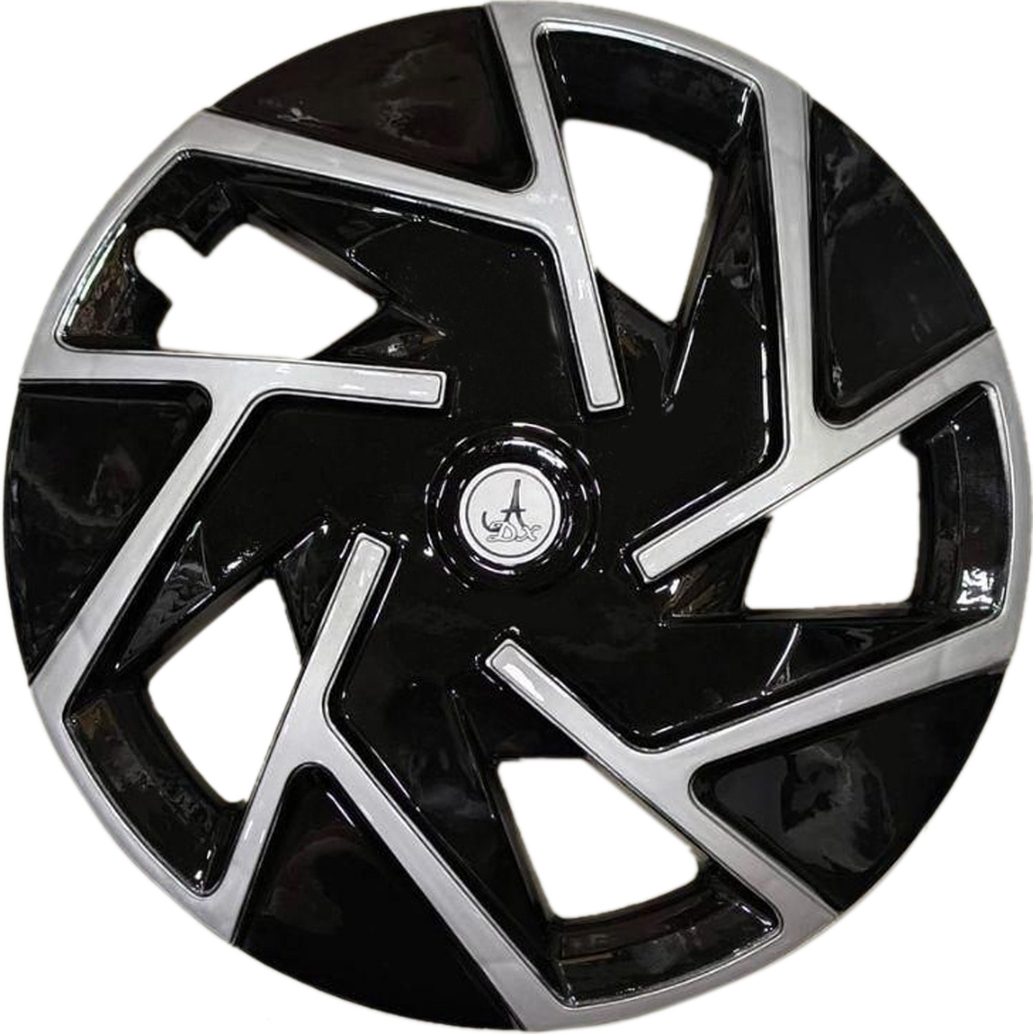 Image of HOTRENZ CAR WHEEL CAP / WHEEL COVER XO DEGINE inchSILVER BLACK COLOR inch 14 INCH Wheel Cover For Maruti Swift, Celerio, Vista, Amaze, Xcent, Swift Dzire, Indigo, Brio, Ritz, Grand i10, Figo, KUV 100, Micra (14.0 inch)