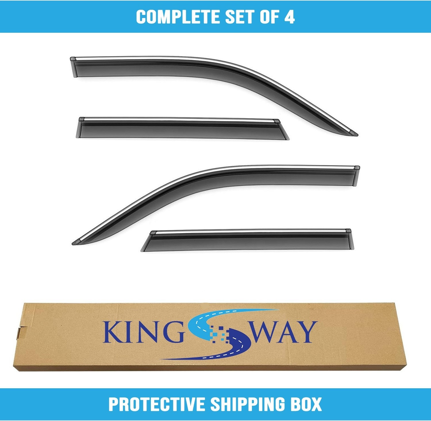 Image of Kingsway Convertibles Front, Rear Wind Deflector (Tinted Maruti S-Presso Lxi)