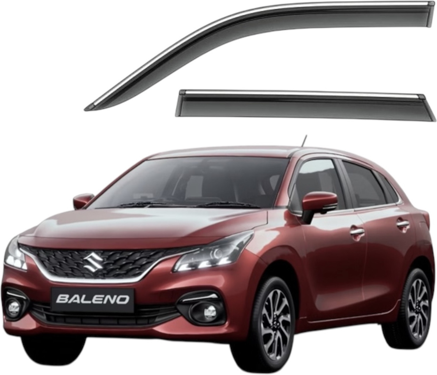 Image of Kingsway Convertibles Front, Rear Wind Deflector (Tinted Maruti S-Presso Lxi)