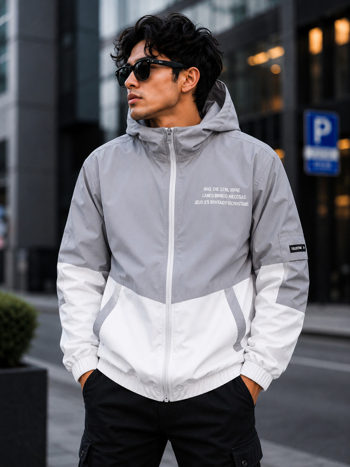 vilazo Printed Men Wind Cheater - Image 1