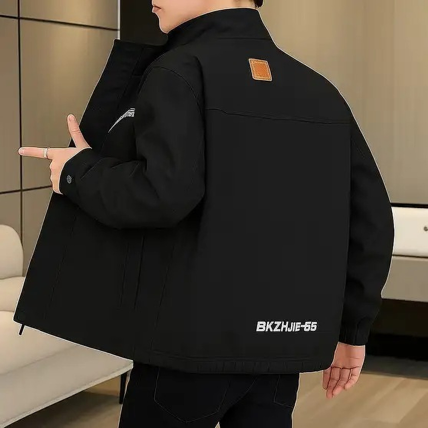 Image of Dollar Lightweight Open Front Solid Men Wind Cheater