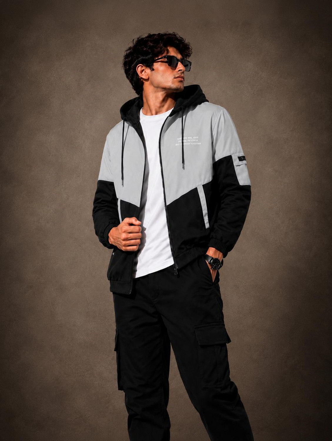 ZYRONA Men Colorblock Casual Jacket - Image 1