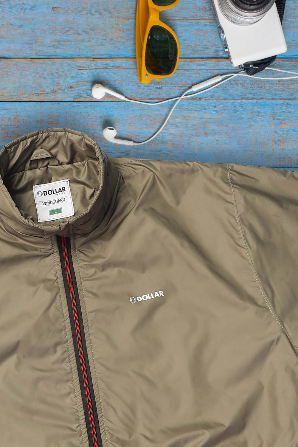 Image of Dollar Lightweight Open Front Solid Men Wind Cheater