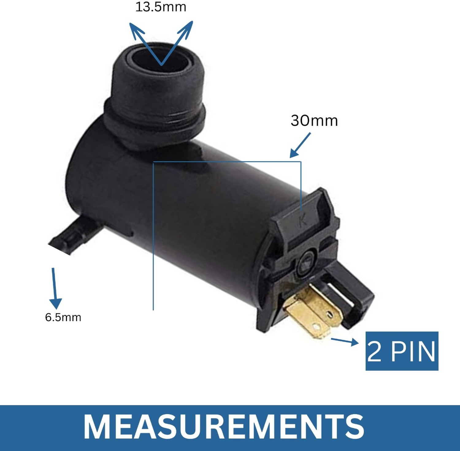 Image of Finessemotors Universal 12V DC Car Wiper Motor with Copper Wiring Windshield Wiper Motor (12)